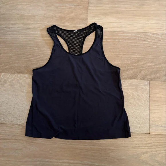 Lululemon Black Mesh Racerback Tank Top - Picture 2 of 3